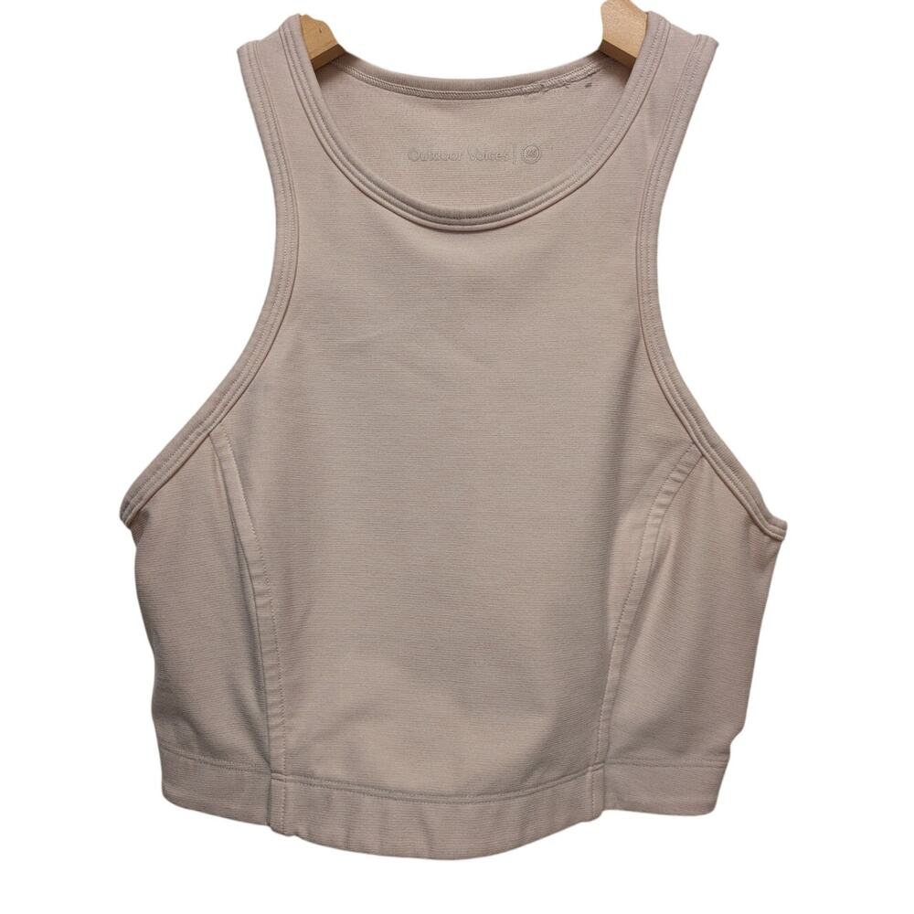 Outdoor Voices Athena Crop Top Tank Top Rose Pink Athletic Running Yoga‎